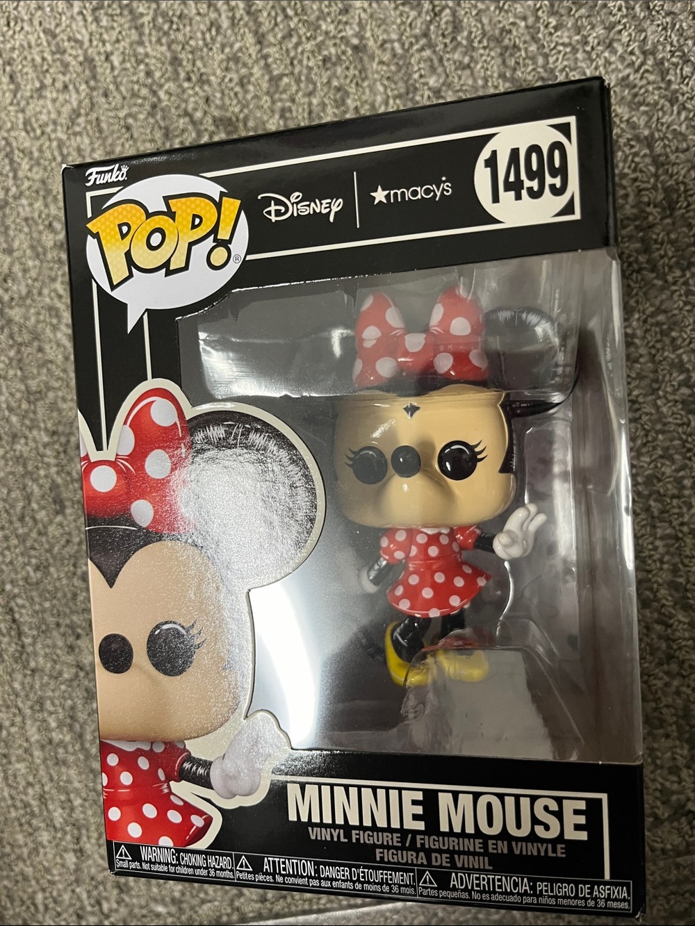 Funko Minnie Mouse Vinyl Figure in Red Polka Dot Outfit. New in box. Not opened.